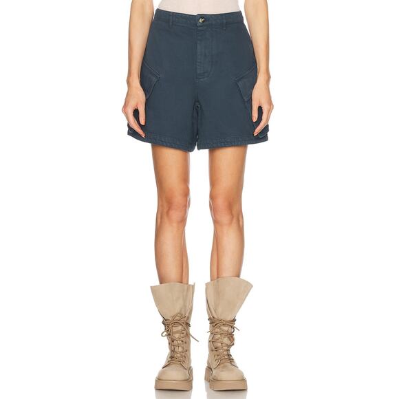 J.W. Anderson Blue Cotton High Waisted Cargo Short Size 4 - Picture 1 of 4